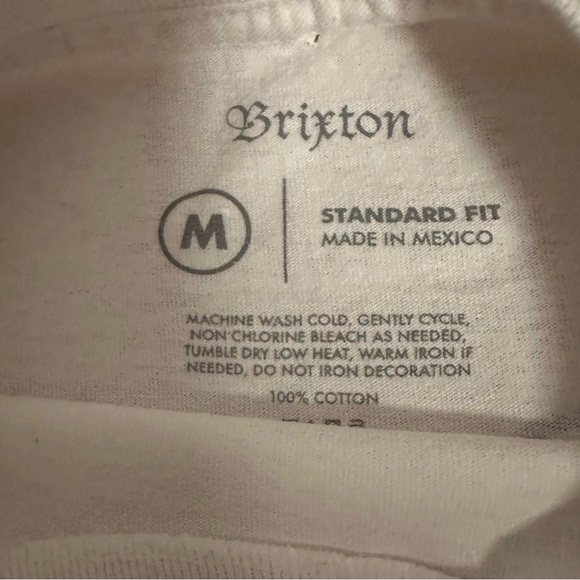 Brixton White and Red Long Sleeve Tee size M (b2 - Picture 6 of 8